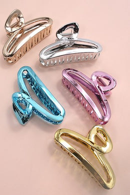 LARGE METALLIC HAIR CLAW CLIPS