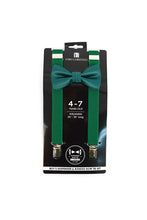 Load image into Gallery viewer, Boy&#39;s Solid Color Clip-on Suspenders Bow Tie Set