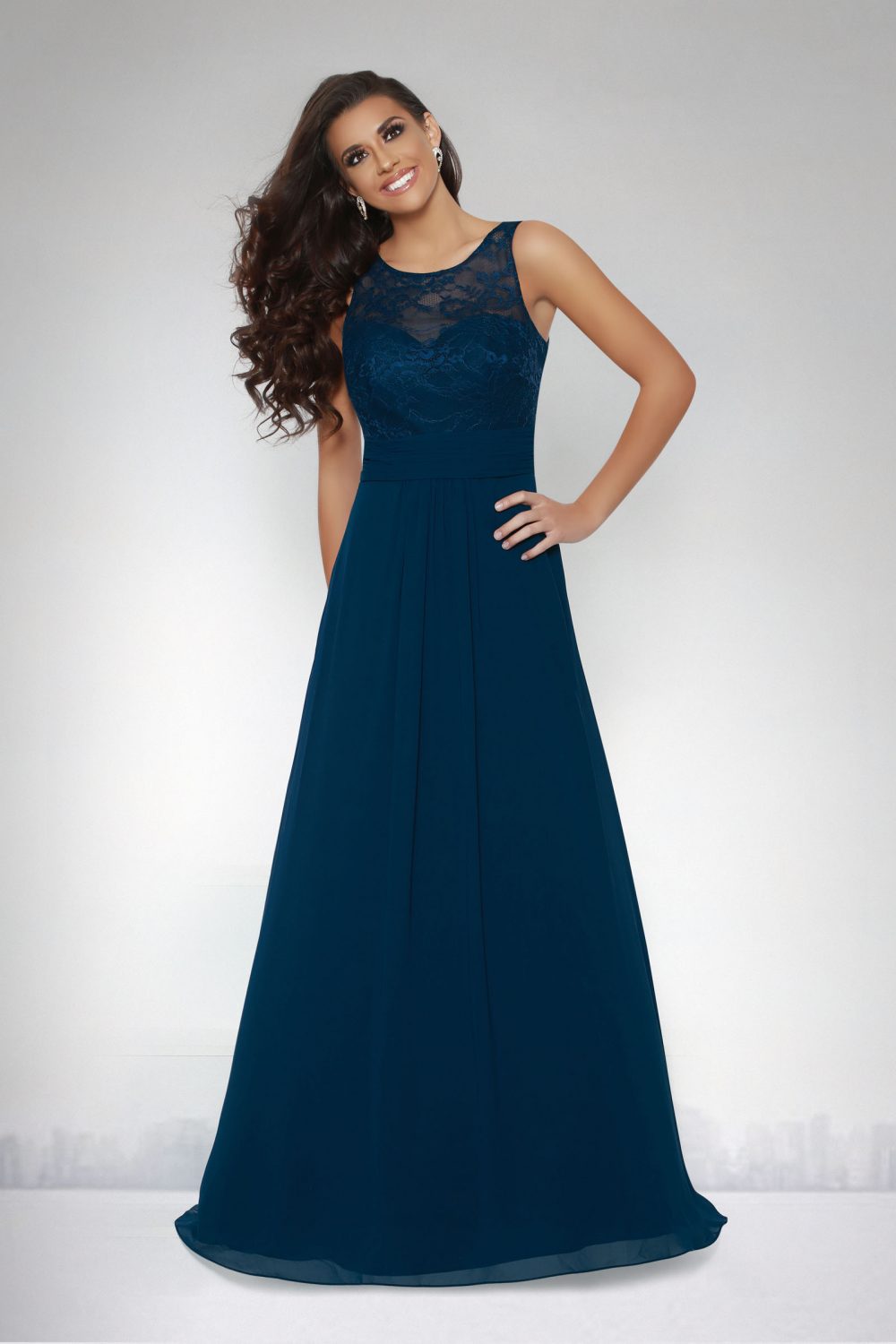 blue dress for baby girl Size 12 Kanali K 1914 Eucalyptus Bridesmaid Dress – Bridal Sense main image 0