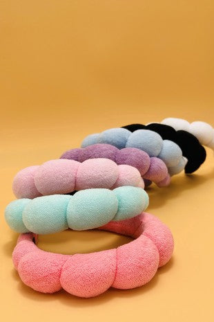 SPA SPONGE TERRY TOWEL SCALLOPED HEADBAND