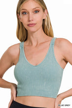 Load image into Gallery viewer, Ribbed Padded Cropped Tank Top