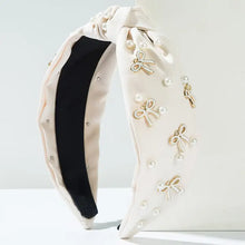 Load image into Gallery viewer, Pearl Bow Hair Band Headband