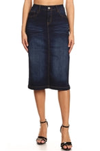 Load image into Gallery viewer, BE Girl denim midi skirt