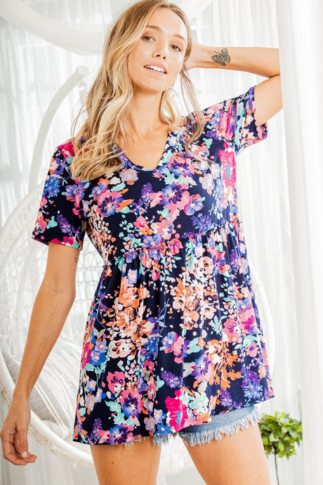 hemish usa navy floral top