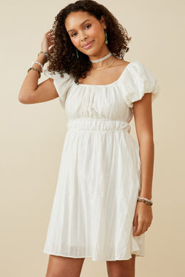 Puff Shoulder Dress