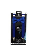 Load image into Gallery viewer, Boy&#39;s Solid Color Clip-on Suspenders Bow Tie Set