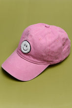 Load image into Gallery viewer, Washed Sherpa Happy Face Baseball Cap