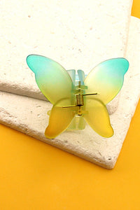 Ombre Butterfly Hair Claw Clips
