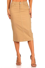 Load image into Gallery viewer, G-GOSSIP 77546 TWILL CALF LENGTH SKIRT