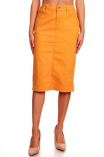 Load image into Gallery viewer, G-GOSSIP 77546 TWILL CALF LENGTH SKIRT