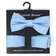 Load image into Gallery viewer, Men&#39;s Banded Bow Tie Hanky Set