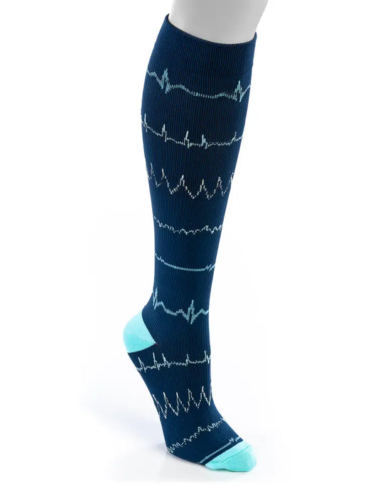 Navy Rhythm Compression Nurse Socks