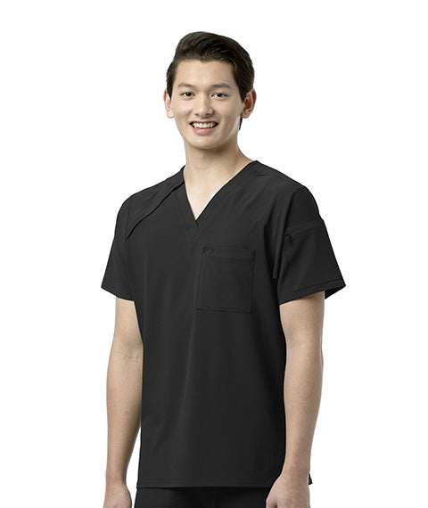 Men's WonderWink EZ Zip Scrub Top