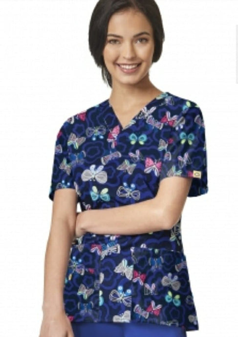 COT Print Scrub Top