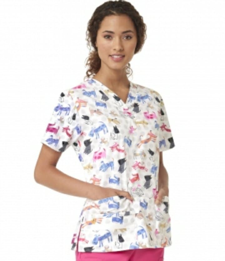 DGG Print Scrub Top