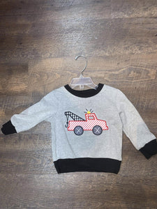 FIRE ENGINE APPLIQUE BOY SHIRT