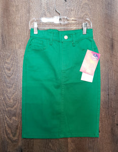 Green Mid Calf Skirt