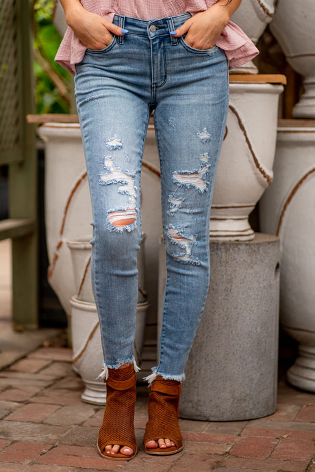 Judy Blue Mid Rise Skinny Jeans