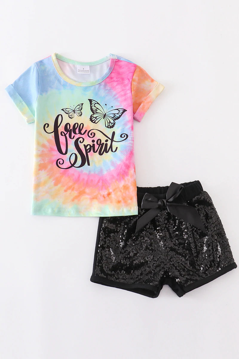 Girl's Tie Dyed Short Set