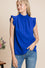 Women's Ruffle Neck and Sleeve Top