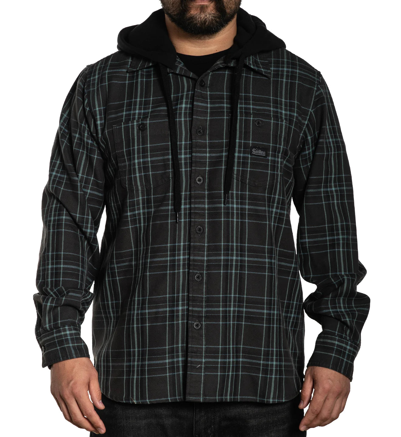 Sullen Dark Tide Hooded Flannel