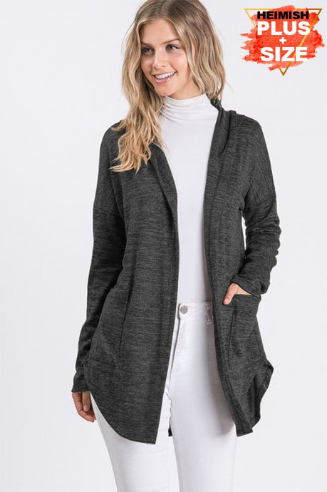 HEIMISH SJ1032 HOODED CARDIGAN