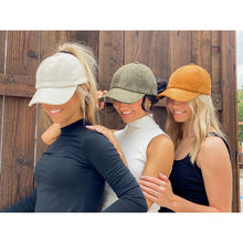 Load image into Gallery viewer, CC Courduroy Ponytail Ball Cap