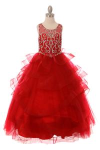 Cinderella Couture- 8003, Scarlet Red, Sz.4
