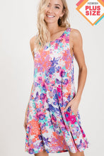Load image into Gallery viewer, Sleeveless Ivory Floral Dress