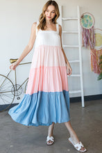 Load image into Gallery viewer, Ruffled Colorblock Maxi Dress